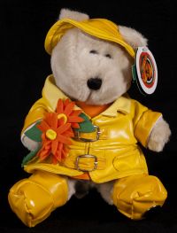 Starbucks Bearista 2002 19th Edition Spring Time Raincoat Bear Plush